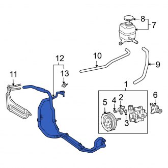 New OEM Power Steering Return Line Hose Assembly Fits, 2003-2007 Lexus LX - Part # 4441060593