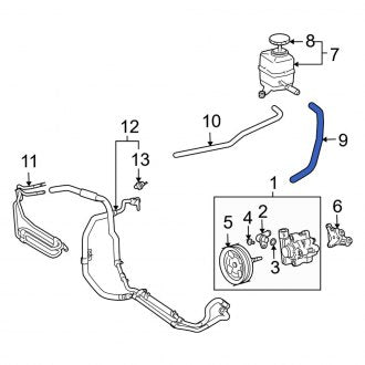 New OEM Power Steering Reservoir Hose Fits, 2003-2007 Lexus LX - Part # 4434860320