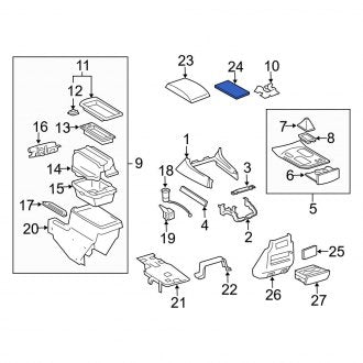 New OEM Genuine Lexus, Console Mat - Part # 5881560060