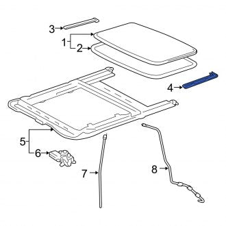 New OEM Left Sunroof Opening Trim Fits, 1998-2007 Lexus LX - Part # 6321860040