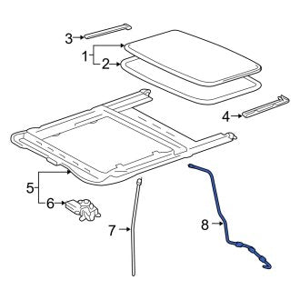 New OEM Rear Left Sunroof Drain Hose Fits, 2003-2007 Lexus LX - Part # 6324960182