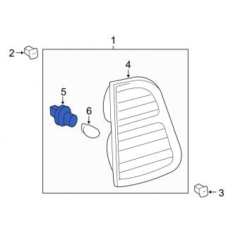 New OEM Tail Light Socket Fits, 1998-2004 Lexus LX - Part # 8155560590