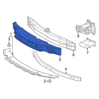 New OEM Front Upper Bumper Impact Absorber Fits, 2023-2024 Lexus RZ - Part # 5261446010