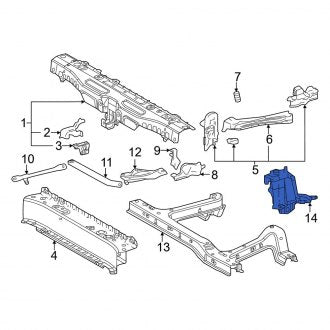 New OEM Frame Side Member Crossmember Bracket Fits, 2023-2024 Lexus RZ - Part # 5710542040