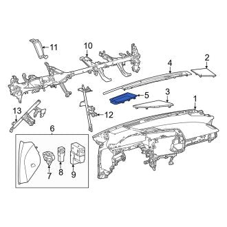 New OEM Upper Instrument Panel Bezel Fits, 2023-2024 Lexus RZ - Part # 5541446020