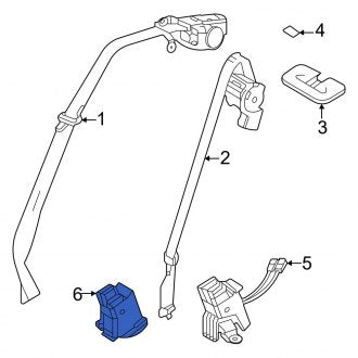 New OEM Rear Center Seat Belt Receptacle Fits, 2023-2024 Lexus RZ - Part # 7338042180C0