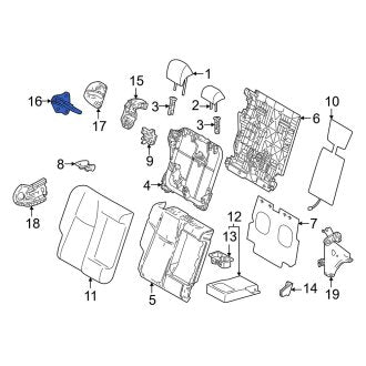 New OEM Front Right Folding Seat Lock Striker Fits, 2023-2024 Lexus RZ - Part # 7260146020