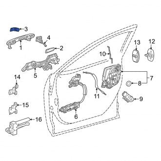 New OEM Genuine Lexus, Front Left Exterior Door Handle Cover - Part # 6921778020B3