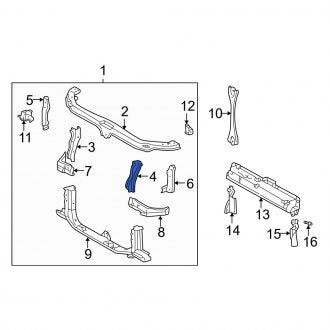 New OEM Left Upper Radiator Support Tie Bar Brace Fits, 1999-2003 Lexus RX - Part # 5146648010