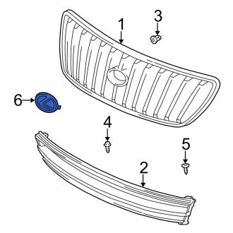 New OEM Front Grille Emblem Fits, 1995-2000 Lexus LS - Part # 7531150050