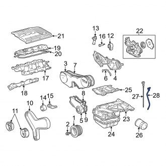 New OEM Engine Oil Dipstick Tube Fits, 1997-2006 Lexus ES - Part # 114520A020