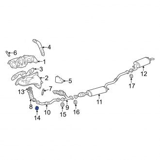 New OEM Exhaust Crossover Gasket Fits, 2002-2006, 2013-2024 Lexus ES - Part # 9091706078