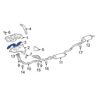 New OEM Exhaust Manifold Gasket Fits, 1994-2000 Lexus ES - Part # 171730A010