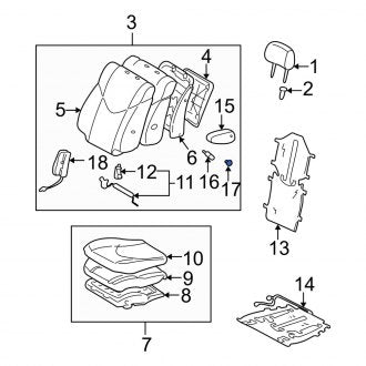 New OEM Genuine Lexus, Seat Armrest Cap - Part # 7287848040B0