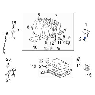 New OEM Rear Headrest Guide Fits, 2000-2001 Lexus ES - Part # 7193044010A1