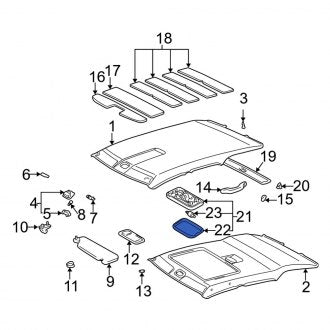 New OEM Dome Light Lens Fits, 1997-2001 Lexus ES - Part # 8124132031