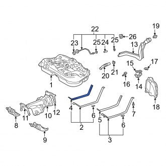 New OEM Fuel Tank Strap Sleeve Fits, 1997-2012 Lexus ES - Part # 7768132060