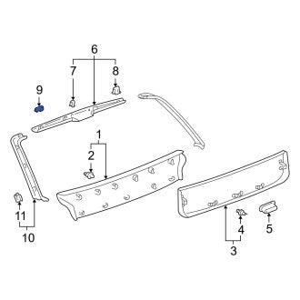 New OEM Genuine Lexus, Liftgate Trim Bracket - Part # 6427642010