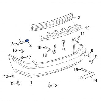 New OEM Genuine Lexus, Rear Bumper Guide - Part # 5218716070