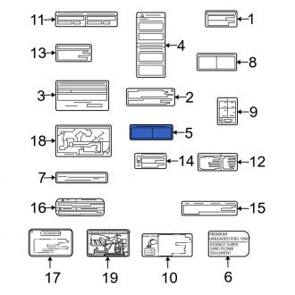 New OEM Genuine Lexus, Tire Information Label - Part # 4.2661E+25