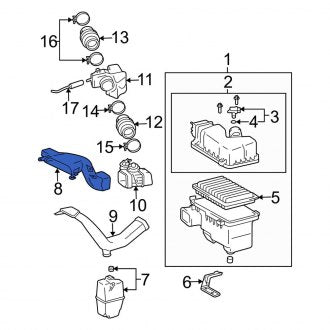 New OEM Engine Air Intake Hose Fits, 2004-2006 Lexus RX - Part # 17881AA020