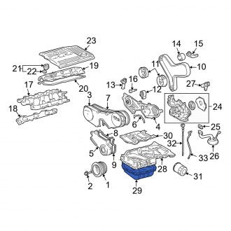 New OEM Lower Engine Oil Pan Fits, 1997-2006 Lexus ES - Part # 1210220010