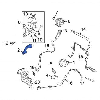 New OEM Front Power Steering Pump Bracket Fits, 2002-2006 Lexus ES - Part # 4444106040