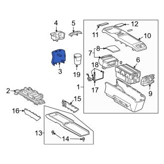 New OEM Front Console Panel Fits, 2004-2009 Lexus RX - Part # 589110E010C0