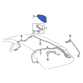 New OEM Radio Antenna Cover Fits, 2014-2015 Lexus RX - Part # 86077760100