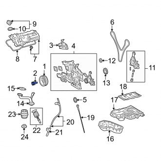 New OEM Suspension Subframe Crossmember Stud Fits, 2002-2003, 2007-2015, 2019-2024 Lexus ES - Part # 90116A0027