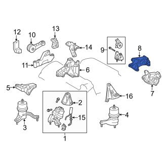 New OEM Engine Mount Fits, 2010-2012 Lexus RX - Part # 123800P060