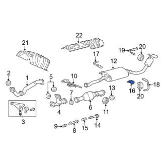 New OEM Front Exhaust Muffler Bracket Insulator Fits, 2010-2015 Lexus RX - Part # 1758174080