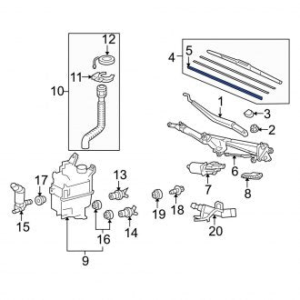 New OEM Left Windshield Wiper Blade Refill Fits, 2019-2024 Lexus ES - Part # 852140T050