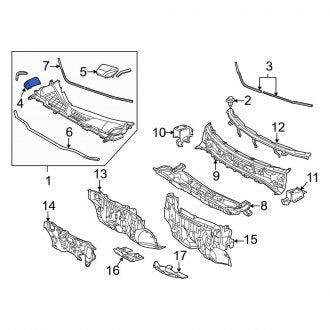 New OEM Right Cowl Insulator Fits, 2010-2015 Lexus RX - Part # 5578348060