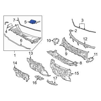 New OEM Left Cowl Insulator Fits, 2010-2015 Lexus RX - Part # 5578448060