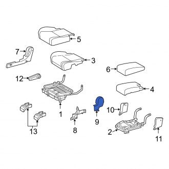 New OEM Front Left Inner Seat Trim Panel Fits, 2010-2012 Lexus RX - Part # 7186233050B4