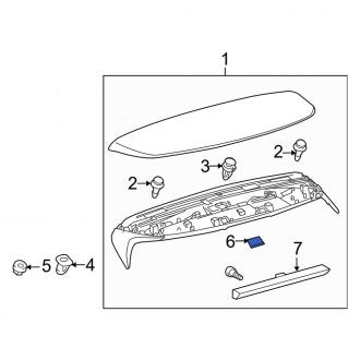 New OEM Genuine Lexus, Spoiler Cap - Part # 7689300000000000