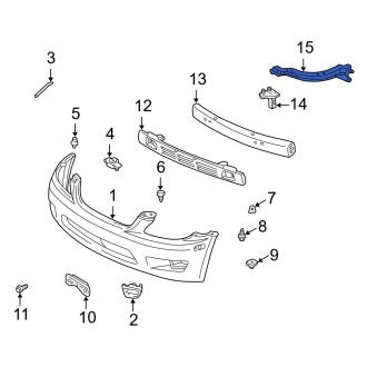 New OEM Front Right Bumper Cover Reinforcement Fits, 2001-2005 Lexus IS - Part # 5213353010