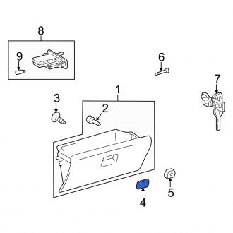 New OEM Genuine Lexus, Front Glove Box Handle - Part # 5556589101C0