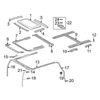 New OEM Genuine Lexus, Sunroof Drain Hose Clip - Part # 9046400161