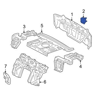 New OEM Rear Right Bumper Cover Support Rail Brace Fits, 2001-2005 Lexus IS - Part # 5832353020