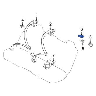 New OEM Genuine Lexus, Child Restraint Anchor Plate Cap - Part # 7371747010A0