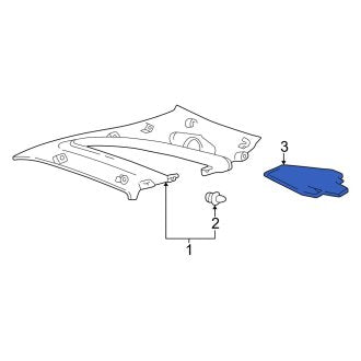 New OEM Genuine Lexus, Rear Right Interior Quarter Panel Trim Panel Insulator - Part # 6249853050