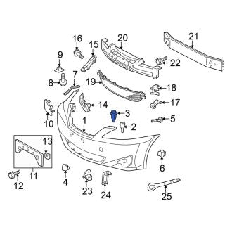 New OEM Front Bumper Cover Retainer Fits, 2006-2007 Lexus GS - Part # 4774958010