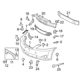 New OEM Genuine Lexus, Front Bumper Protection Pad - Part # 5254153010