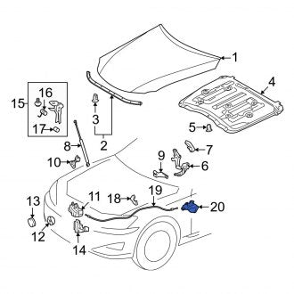 New OEM Front Hood Release Handle Fits, 2007-2009 Lexus ES - Part # 5360152010A8