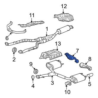 New OEM Rear Right Exhaust System Hanger Bracket Fits, 2006-2013 Lexus IS - Part # 1750831101