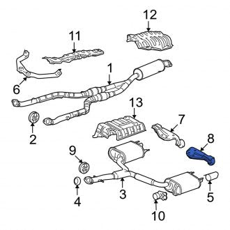 New OEM Rear Left Exhaust System Hanger Bracket Fits, 2006-2013 Lexus IS - Part # 1750931061