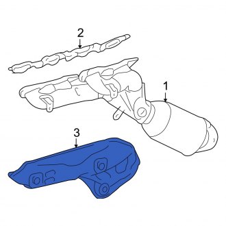New OEM Left Exhaust Manifold Heat Shield Fits, 2008-2011 Lexus GS - Part # 5815630120