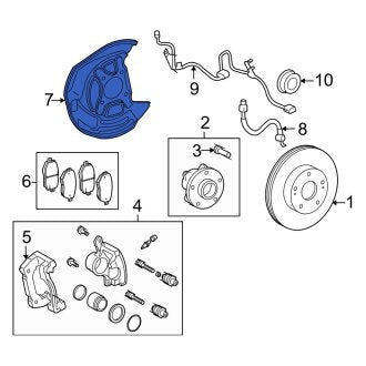 New OEM Front Right Brake Dust Shield Fits, 2006 Lexus GS - Part # 4778130220